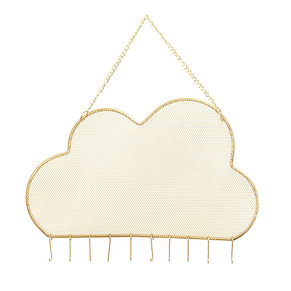 

PandaHall Cloud Metal Jewelry Display Mesh Hanging Rack, Wall-Mounted Jewelry Grid Organizer Holder, Home Decoration for Earrings, Necklaces...