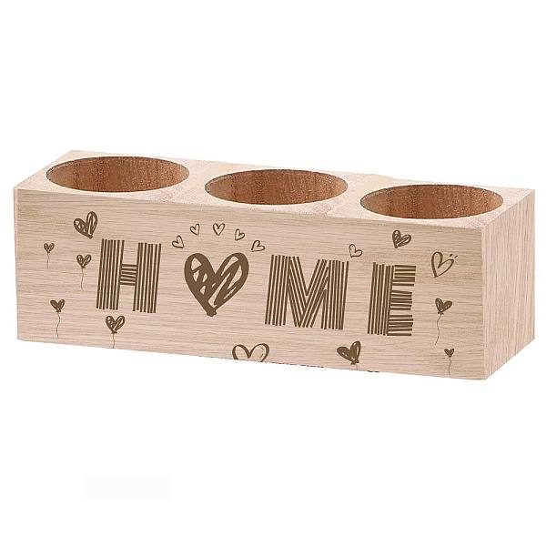 3 Loch Kerzenhalter Aus Holz