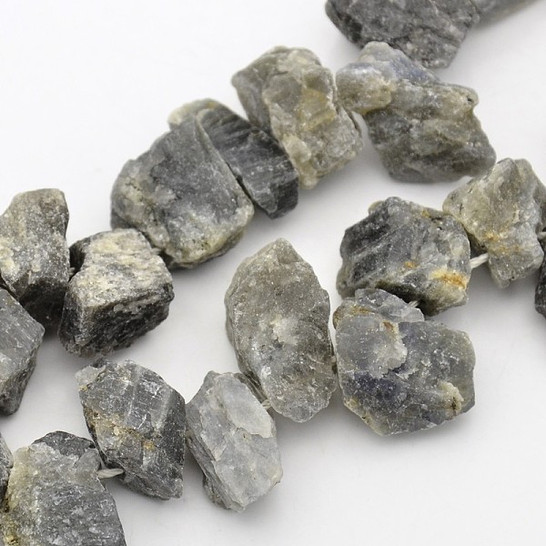 PandaHall Natural Labradorite Nuggets Bead Strands, 10~20mm, Hole: 1mm, about 16 inch Labradorite Nuggets