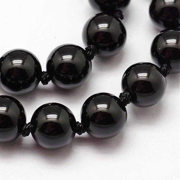 

PandaHall Natural Black Onyx Beads Strands, Round, 8mm, Hole: 1mm, about 48pcs/strand, 18.1 inch Black Onyx Round