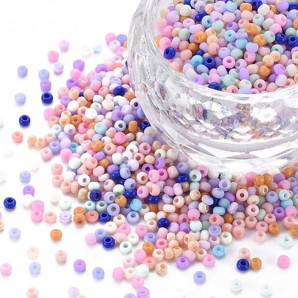 

PandaHall 13/0 Glass Seed Beads, Macaron Color, Round Hole, Round, Mixed Color, 13/0, 2~2.3x1.5mm, Hole: 0.8mm, about 450g/bag Glass..., Multicolor