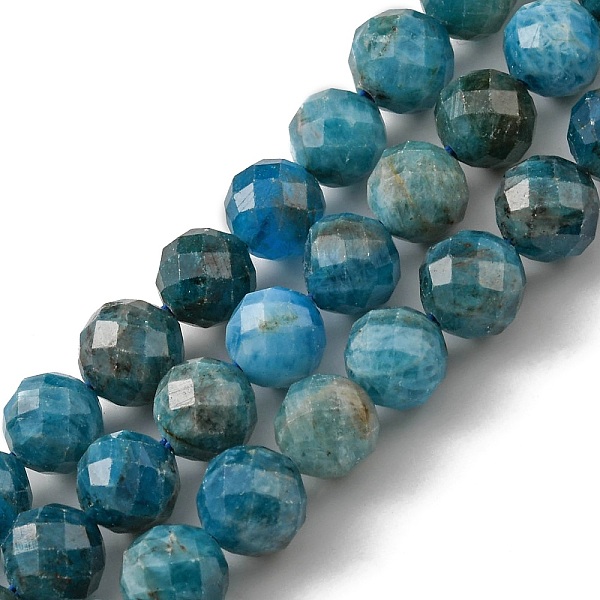 

PandaHall Natural Apatite Beads Strands, Faceted(64 Facets), Round, 6mm, Hole: 0.8mm, about 65pcs/strand Apatite Round