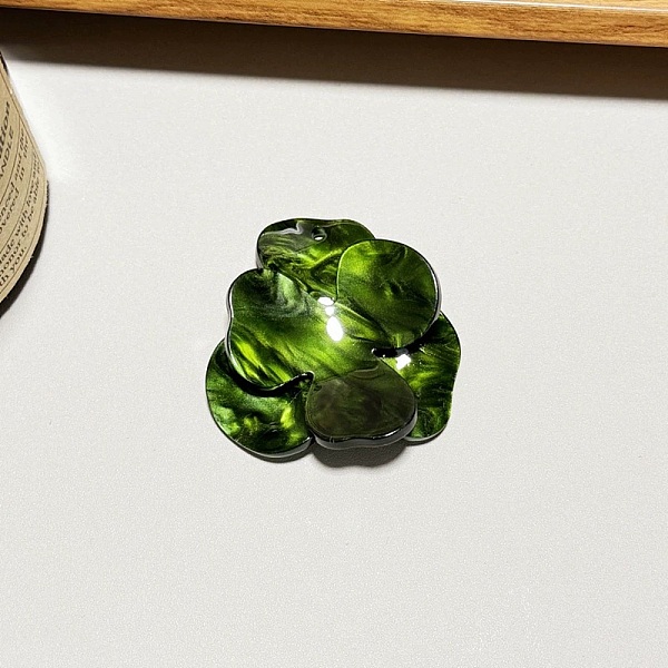 Pendentifs en acrylique en forme de fleur 3D