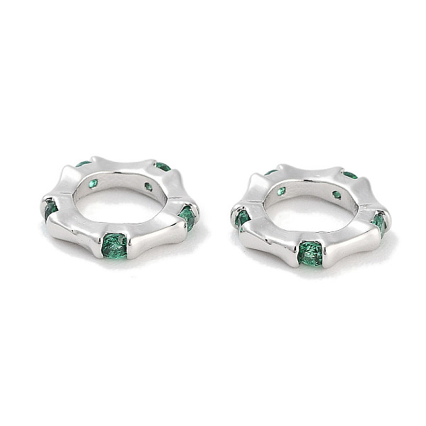 

PandaHall Brass Pave Cubic Zirconia Linking Rings, Ring, Platinum, Green, 8x8x1.5mm, Inner Diameter: 4.5mm Brass+Cubic Zirconia Ring Green