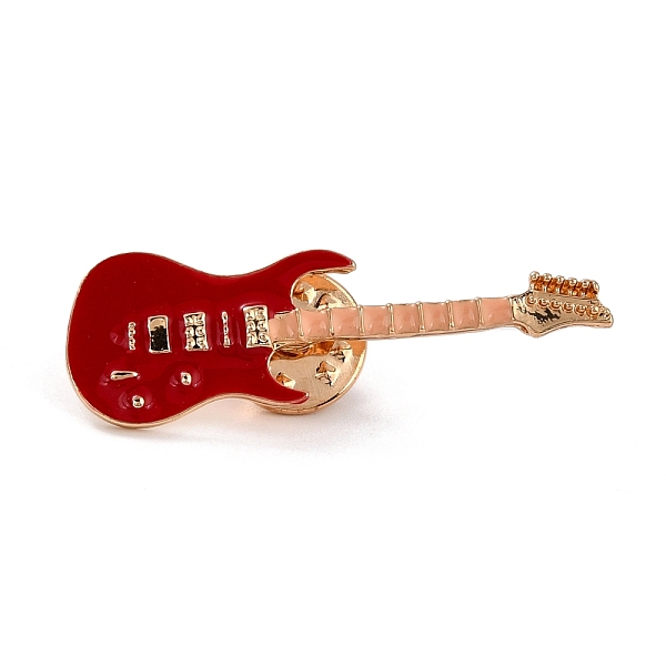 

PandaHall Guitar Enamel Pin, Musical Instrument Alloy Enamel Brooch for Teen Girl Women, Red, Golden, 41~42x13.5x10mm, Pin: 1mm Alloy+Enamel...