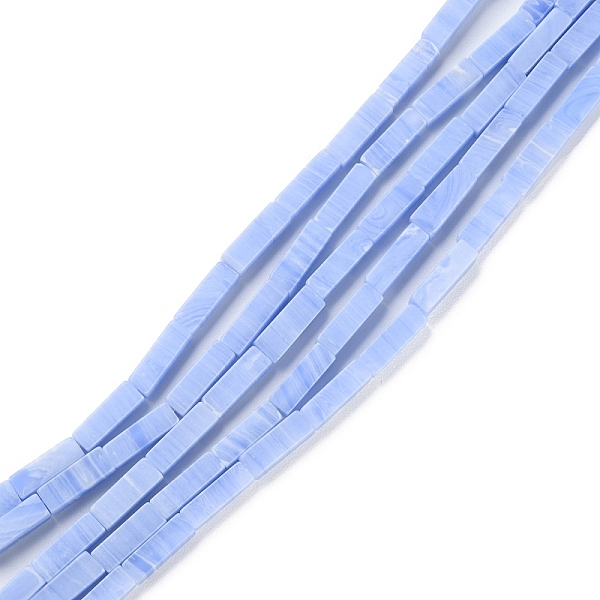 

PandaHall Synthetic Blue Lace Agate Beads Strands, Rectangle, 13x4.5~5x4.5~5mm, Hole: 1.4mm, about 28pcs/strand, 15''(38.1cm) Blue Lace...
