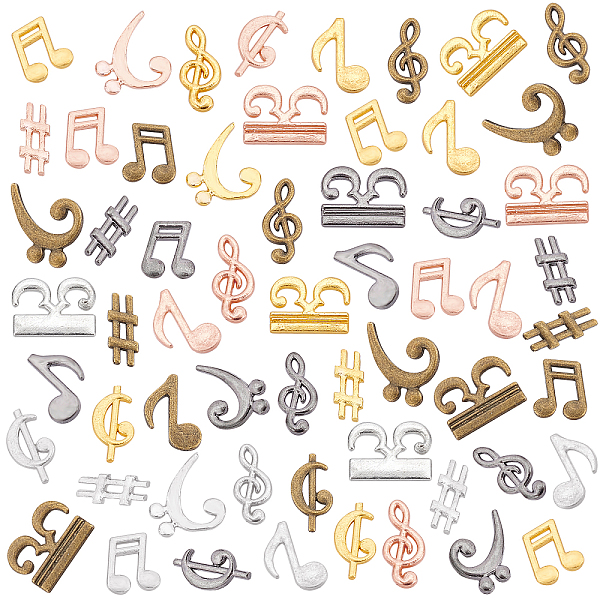 PandaHall OLYCRAFT 105Pcs Note Resin Filler Music Note Filling Charms Alloy Epoxy Resin Accessories for Resin Crafting and Jewelry Making...
