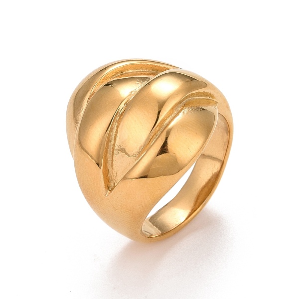

PandaHall Ion Plating(IP) 304 Stainless Steel Textured Chunky Finger Ring for Men Women, Golden, US Size 6 1/4(16.7mm)~US Size 9(18.9mm) 304...