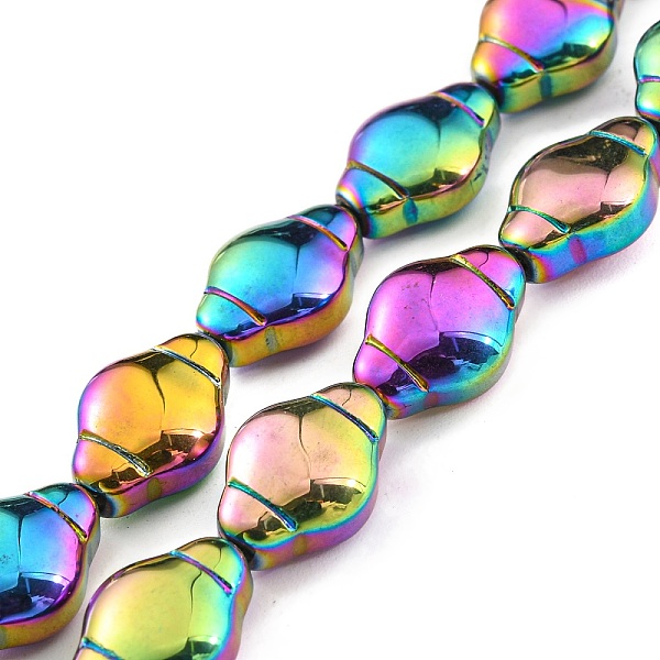 

PandaHall Electroplate Glass Beads Strands, Full Plated, Lantern, Rainbow Plated, 12.5x9x5.5mm, Hole: 1mm, about 50pcs/strand, 25.43 inch...