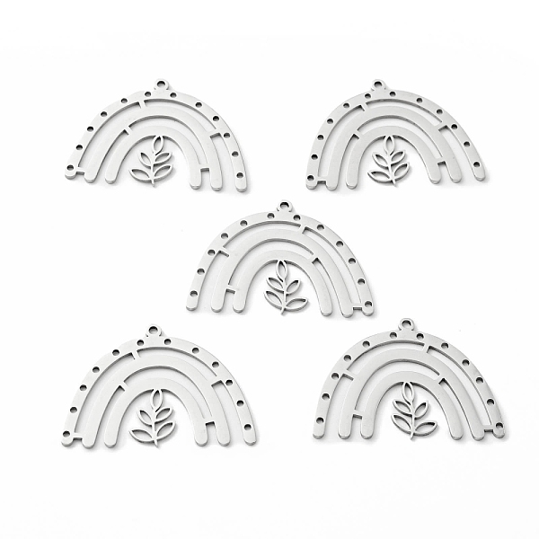 

PandaHall 304 Stainless Steel Pendants, Arch with Grass, Stainless Steel Color, 26x36x1mm, Hole: 1.2mm 304 Stainless Steel Arch