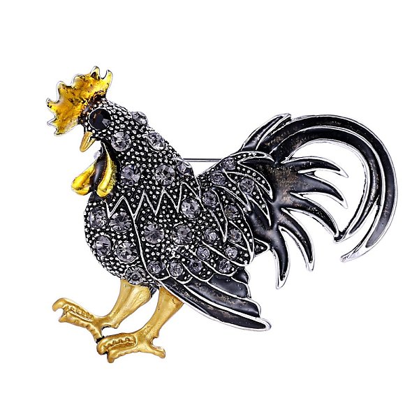 Broche Coq Strass