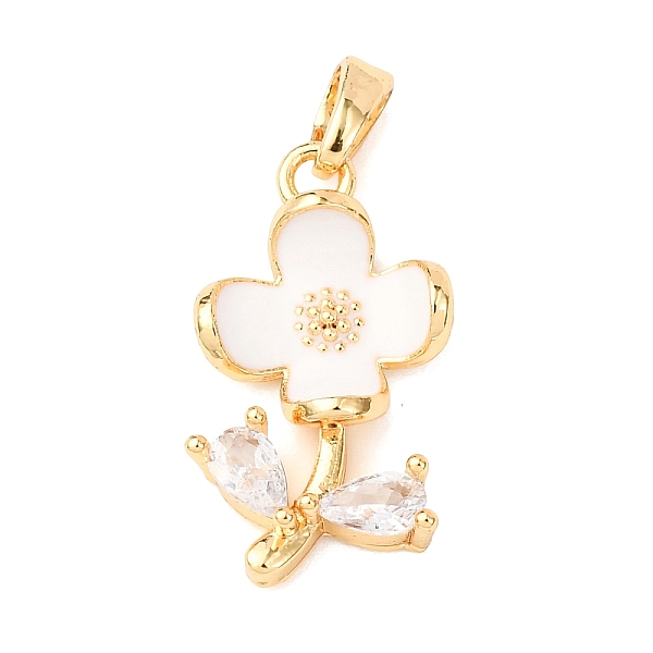 Pendenti in ottone con micro pavé di zirconi cubici trasparenti