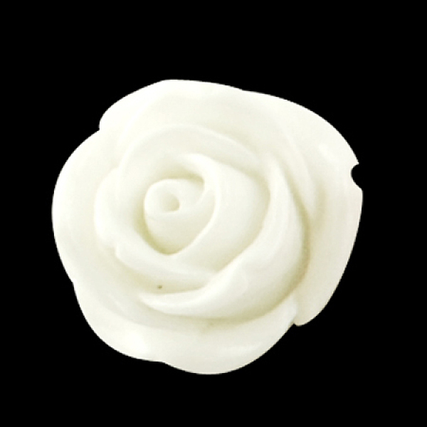 

PandaHall Resin Cabochons, Flower, White, 14x15x6mm Resin Flower White