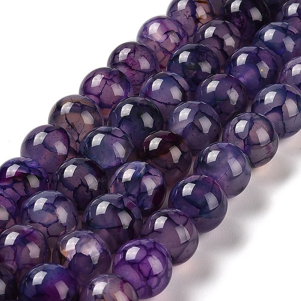 Natürliche Drachenader-Achat-gefärbte Perlenstränge