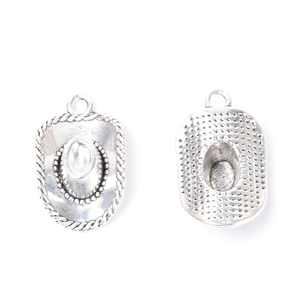 

PandaHall Zinc Alloy Pendants, Cadmium Free & Lead Free, Hat, Antique Silver, 22x13.5x6mm, Hole: 2mm Alloy Hat