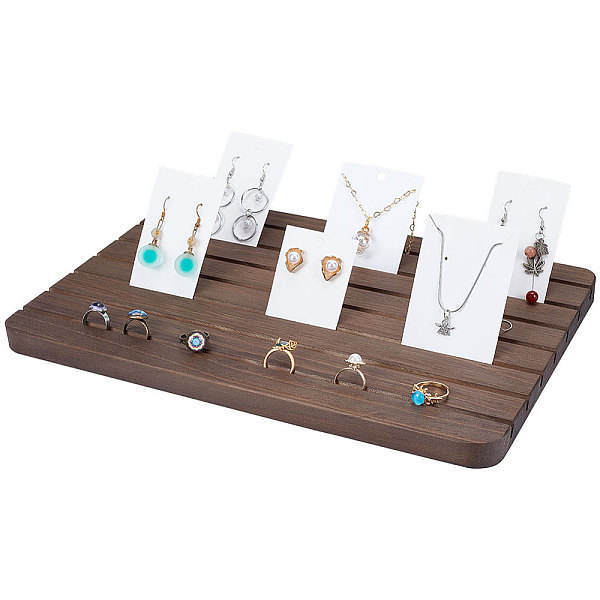 

PandaHall PH Wooden Jewelry Display Stand, 7-Slot Rectangle Earring Necklace Display Holder Jewelry Organizer Stand Jewelry Showcase Rack...