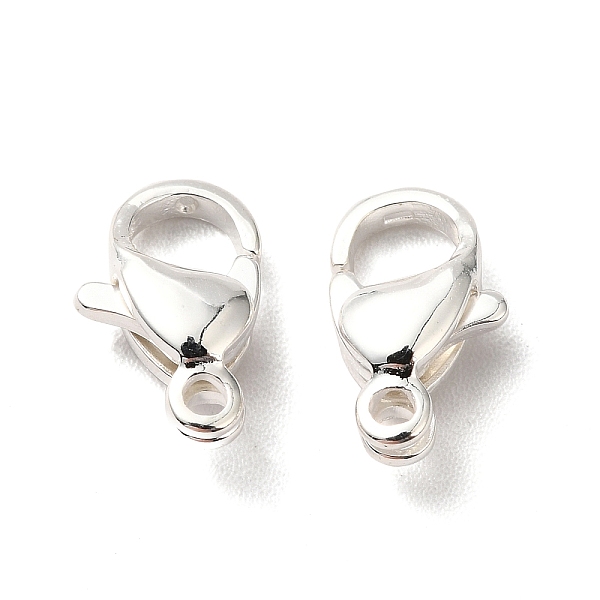 

PandaHall 304 Stainless Steel Lobster Claw Clasps, 925 Sterling Silver Plated, 10x6x3.5mm, Hole: 1.2mm 304 Stainless Steel