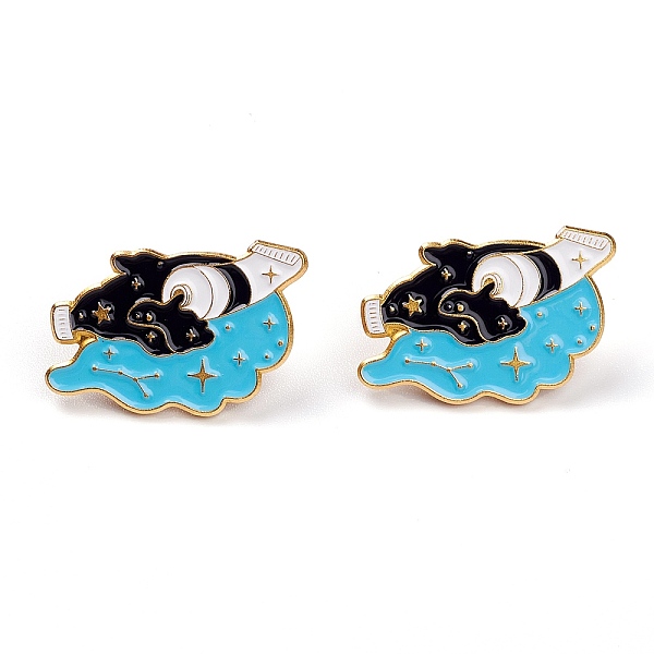 PandaHall Alloy Enamel Brooches, Enamel Pin, with Butterfly Clutches, Toothpaste with Galaxy, Golden, Colorful, 19x29x10mm Alloy PandaHall Alloy Enamel Brooches, Enamel Pin, with Butterfly Clutches, Toothpaste with Galaxy, Golden, Colorful, 19x29x10mm Alloy