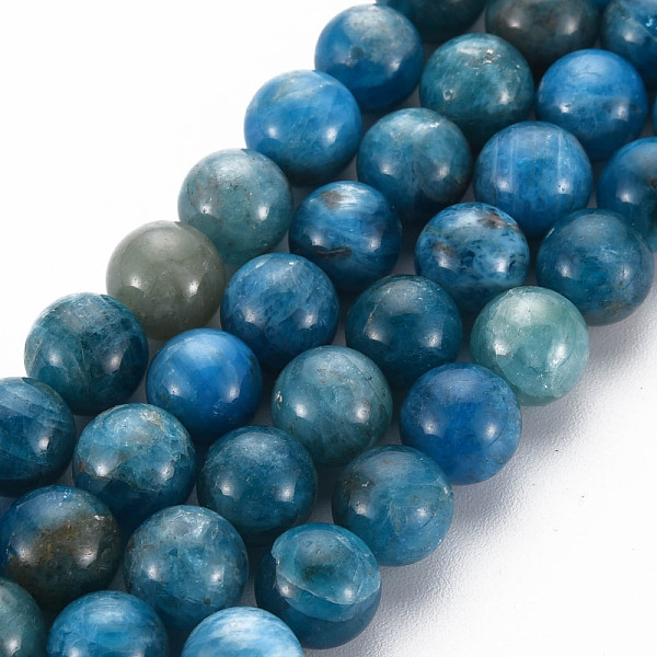 

PandaHall Natural Apatite Beads Strands, Round, Grade A, 8mm, Hole: 0.8mm, about 43pcs/strand, 15.35 inch(39cm) Apatite Round