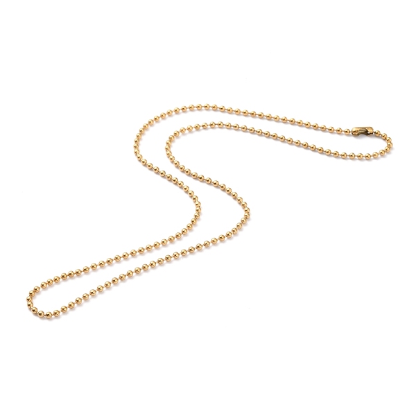

PandaHall 304 Stainless Steel Ball Chain Necklaces, Golden, 16.14 inch(41cm), 2mm 304 Stainless Steel