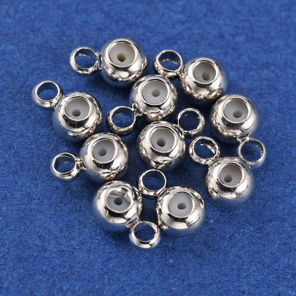 

PandaHall Brass Beads, with Silicone inside, Slider Beads, Stopper Beads, Long-Lasting Plated, Rondelle, Platinum, 5x3x2.5mm, Hole: 1.2mm...