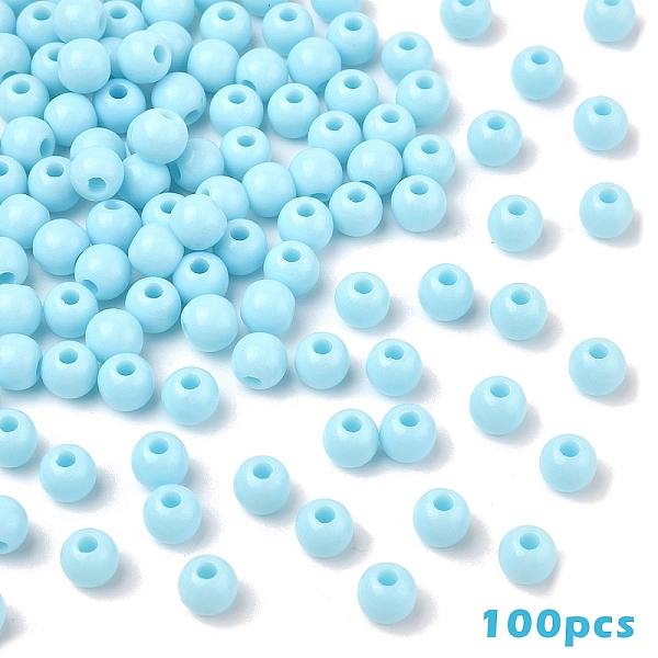 100個の不透明なアクリルビーズ
