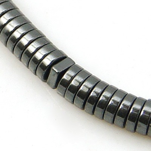 

PandaHall Non-magnetic Synthetic Hematite Beads Strands, Heishi Beads, Flat Round/Disc, Black, 3x1mm, Hole: 1mm Non-magnetic Hematite Disc...
