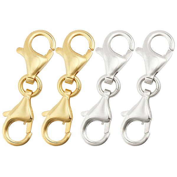 

PandaHall Globleland 4Pcs 2 Color 925 Sterling Silver Lobster Claw Clasps, Golden & Silver, 20mm, Inner Diameter: 3mm, 2Pcs/color Sterling...