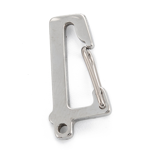 

PandaHall 304 Stainless Steel Keychain Clasp Findings, Stainless Steel Color, Num.4, 23x11.5x5mm 304 Stainless Steel Number