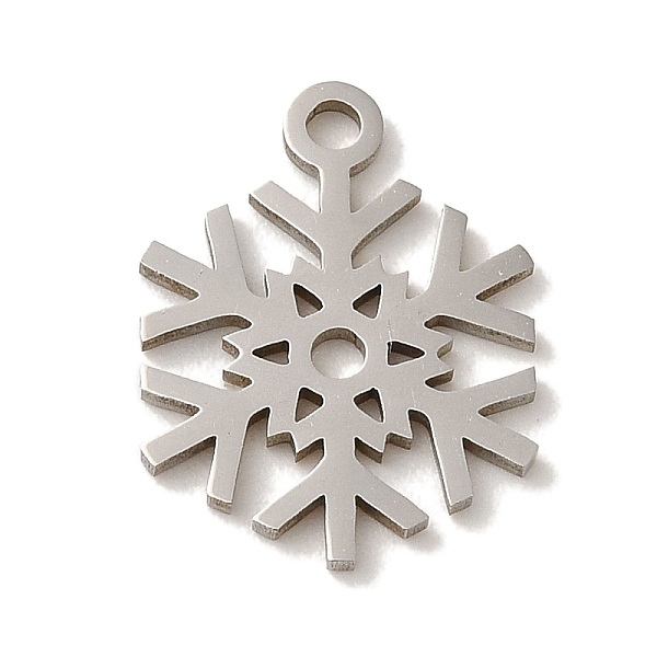 

PandaHall Christmas 201 Stainless Steel Pendants, Laser Cut, Snowflake Charm, Stainless Steel Color, 15.5x12x1mm, Hole: 1.6mm 201 Stainless...