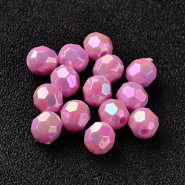 

PandaHall AB Color Plated Eco-Friendly Poly Styrene Acrylic Round Beads, Faceted, Orchid, 6mm, Hole: 1mm, about 5000pcs/500g Acrylic Round..., Purple