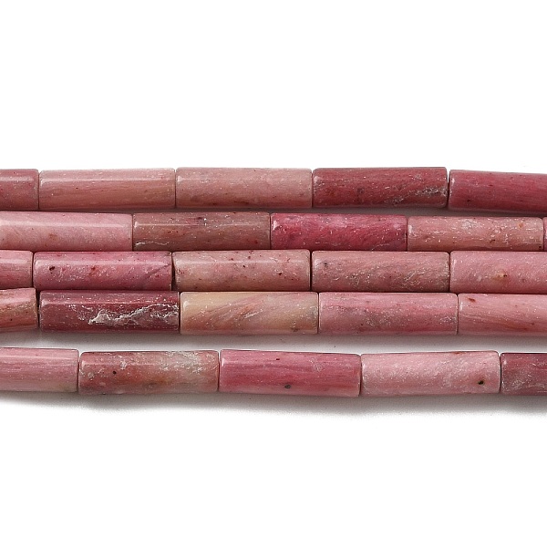 

PandaHall Natural Rhodonite Beads Strands, Column, 13~14x4mm, Hole: 1mm, about 28pcs/strand, 15.12''(38.4cm) Rhodonite Column