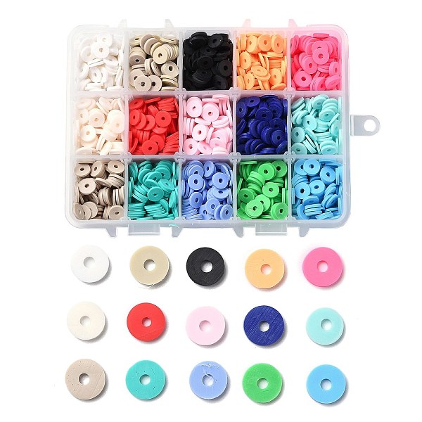 150G 15 Colors Handmade Polymer Clay Beads