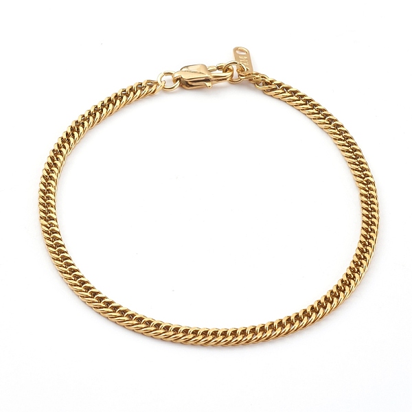 

PandaHall Men's 304 Stainless Steel Diamond Cut Curb Chain Bracelets, with Lobster Claw Clasps, Golden, 8-7/8 inch(22.4cm), link...