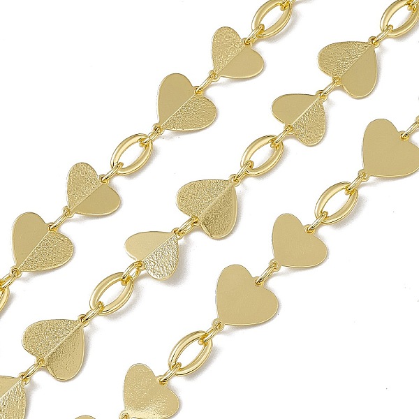 

PandaHall Brass Heart & Oval Link Chains, with Spool, Unwelded, Long-Lasting Plated, Cadmium Free & Nickel Free & Lead Free, Real 18K Gold...