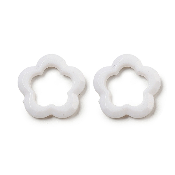 

PandaHall Opaque Acrylic Linking Rings, Flower, White, 24.5x25x4mm, Inner Diameter: 14x15.5mm, about 505pcs/500g Acrylic Flower White