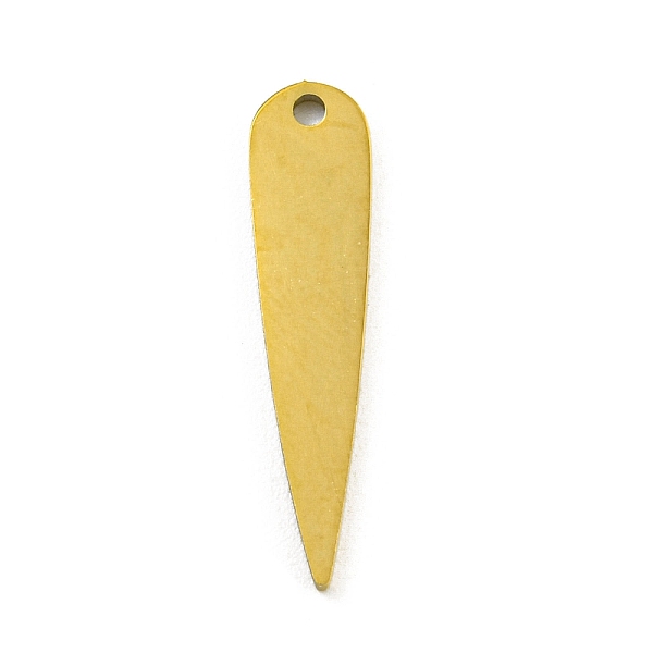 

PandaHall 304 Stainless Steel Pendants, Teardrop Charm, Laser Cut, Golden, 20x4.5x1mm, Hole: 1.2mm 304 Stainless Steel Teardrop