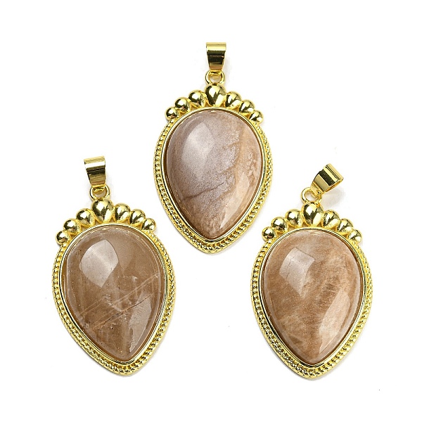 

PandaHall Natural Sunstone Pendants, Carrot Charms with Rack Plating Golden Tone Brass Findings, Lead Free & Cadmium Free, 36.5x22.5x7~7.5mm...