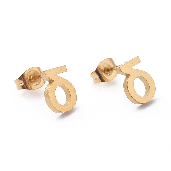 

PandaHall Ion Plating(IP) 304 Stainless Steel Stud Earrings, with Ear Nuts, Manual Polishing, Greek Alphabet, Letter.D, 9x7x1mm, Pin: 0.7mm...
