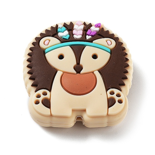 

PandaHall Hedgehog Food Grade Silicone Focal Beads, Chewing Beads For Teethers, DIY Nursing Necklaces Making, Blanched Almond, 27.5x27x9.5mm...
