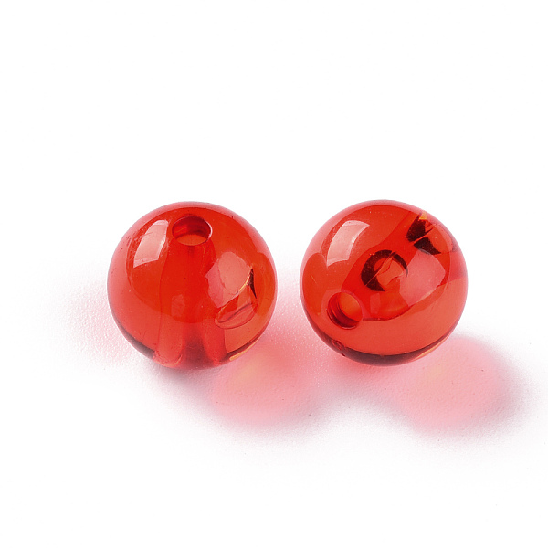 

PandaHall Transparent Acrylic Beads, Round, Red, 12x11mm, Hole: 2.5mm, about 566pcs/500g Acrylic Round Red