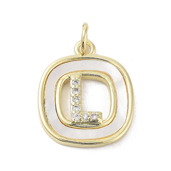 

PandaHall Rack Plating Brass Micro Pave Clear Cubic Zirconia Pendants, with Shell, Cadmium Free & Lead Free, Long-Lasting Plated, Real 18K...
