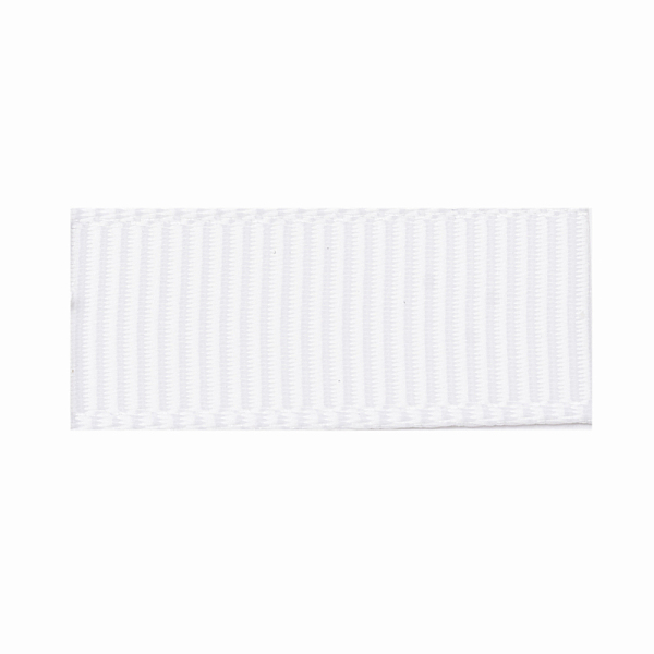 PandaHall High Dense Polyester Grosgrain Ribbons, WhiteSmoke, 5/8 inch(15.9mm), about 100yards/roll Polyester None White