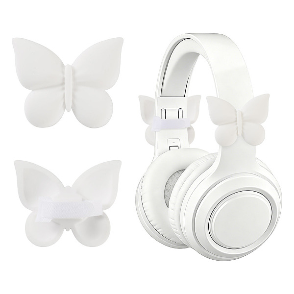Accessoires décoratifs pour casque audio en silicone papillon