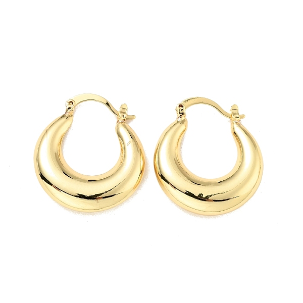 

PandaHall Rack Plating Brass Chunky Hoop Earrings for Women, Cadmium Free & Lead Free, Real 18K Gold Plated, 28.5x25x5.8mm, Pin: 0.5x1.8mm...