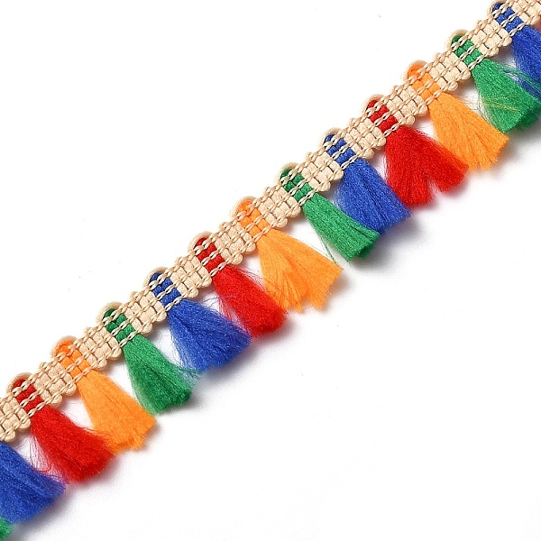 

PandaHall Colorful Polyester Tassel Fringe Trimming, Clothes Decoration, Costume Accessories, Navajo White, 7/8 inch(22mm), about 50 yards...