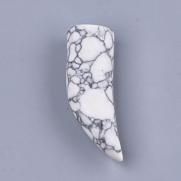 

PandaHall Synthetic Turquoise Beads, No Hole/Undrilled, Scabbard/Tusk Shape, WhiteSmoke, 54x18~19x12.5mm Synthetic Turquoise Horn White