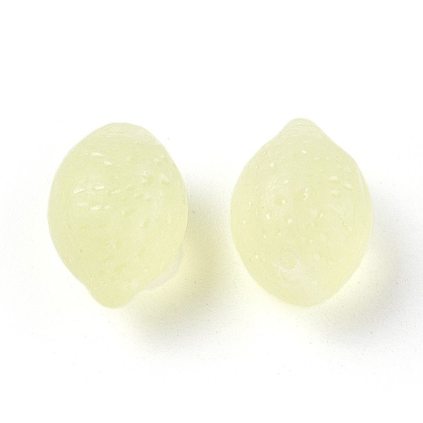 

PandaHall Frosted Czech Glass Beads, Lemon, Lemon Chiffon, 14x10x9mm, Hole: 0.8mm, about 60pcs/bag Czech Glass Fruit Yellow