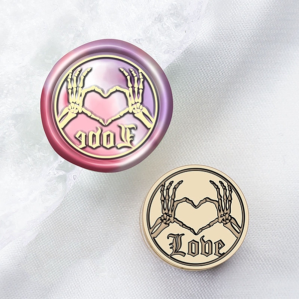 

PandaHall Wax Seal Brass Stamp Head, for Wax Seal Stamp, Heart, 15x15mm, Hole: 7mm Brass Heart