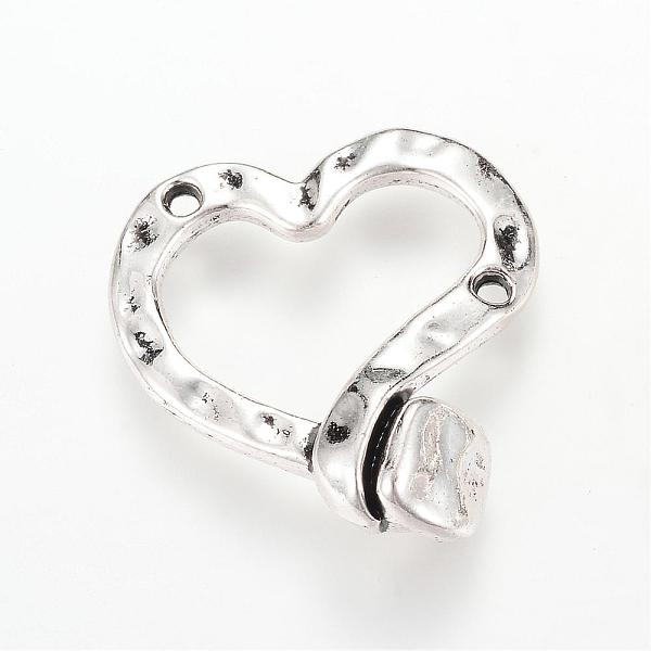 

PandaHall Tibetan Style Alloy Pendants, Heart, Cadmium Free & Lead Free, Antique Silver, 27x26x8mm, Hole: 2mm, about 200pcs/1000g Alloy...